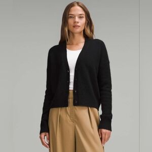 Lululemon Alpaca Wool Blend Cardigan In Black Size S/P